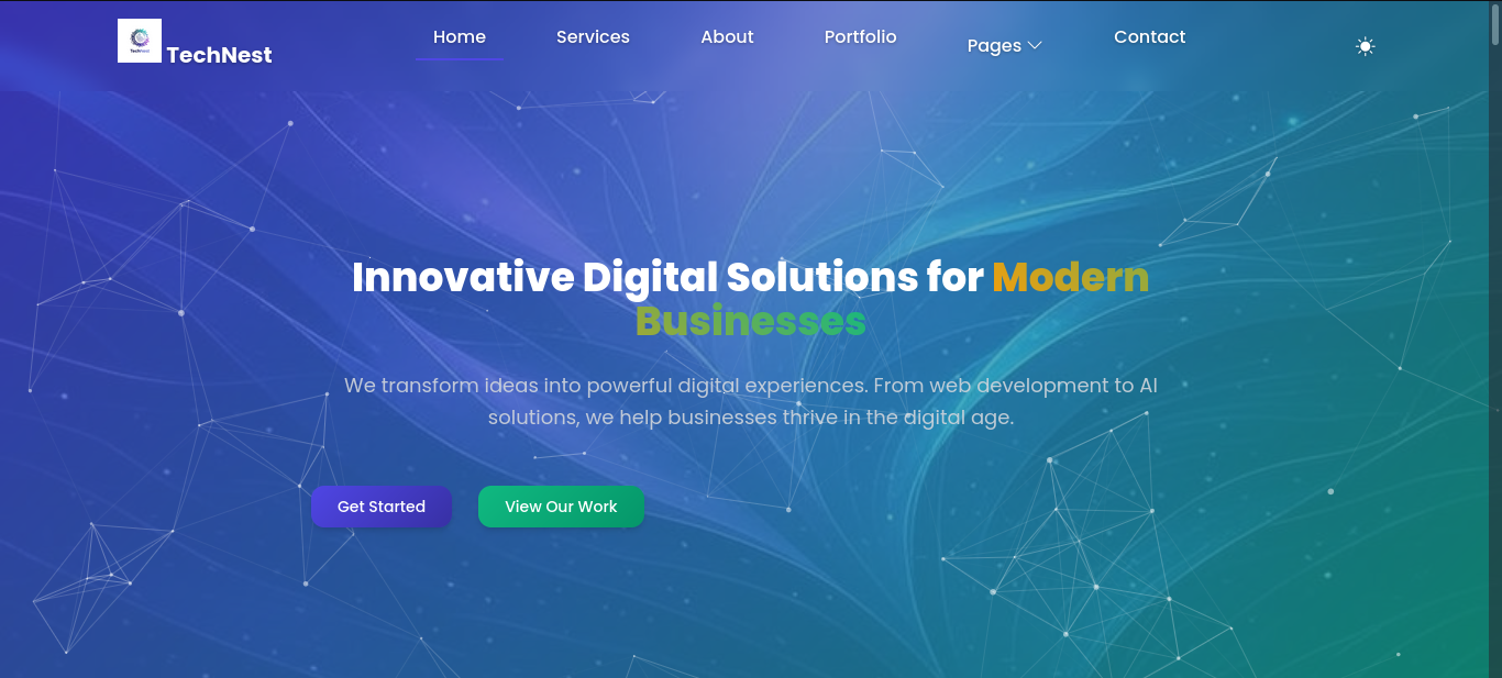 TechNest – Modern Landing Page Template for Agencies & Tech Startups